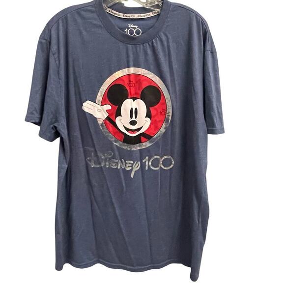 Disney 100 Anniversary Size XL Mickey Mouse Holographic Tee Shirt - Picture 1 of 4